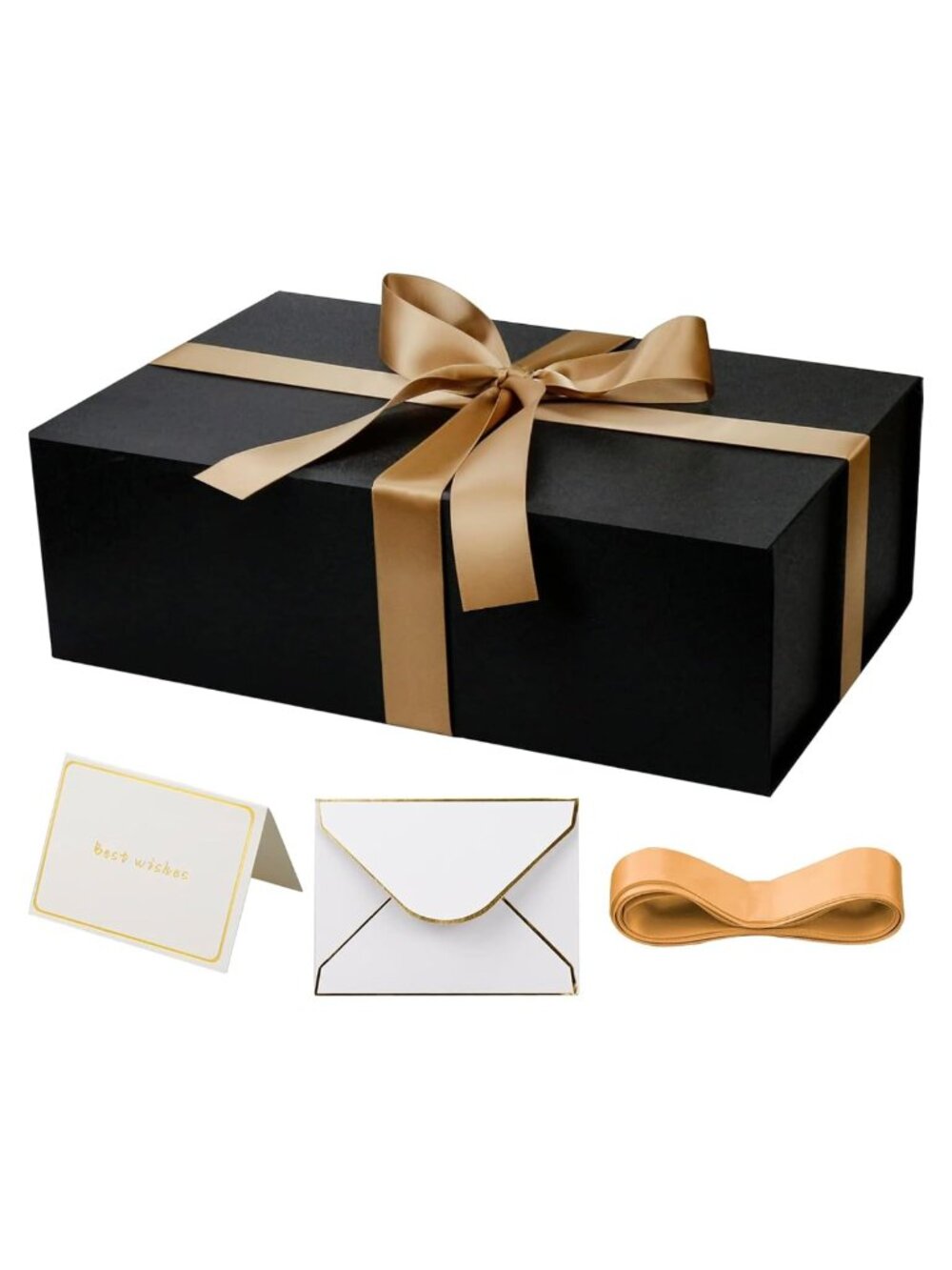 Large Collapsible Gift Box Magnetic Lid Sturdy Reusable 13.8x8.9x4.4